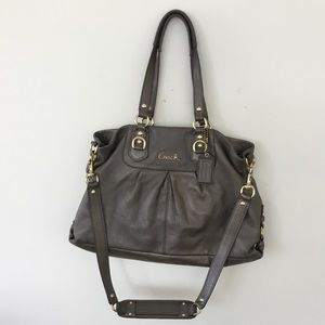 Coach soft leather bronze medium size bag.
